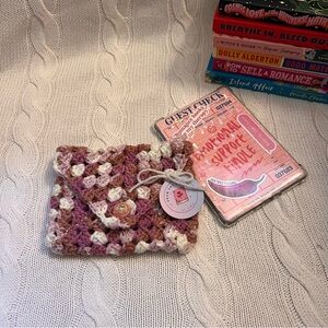 Crochet Pink and Brown Pouch